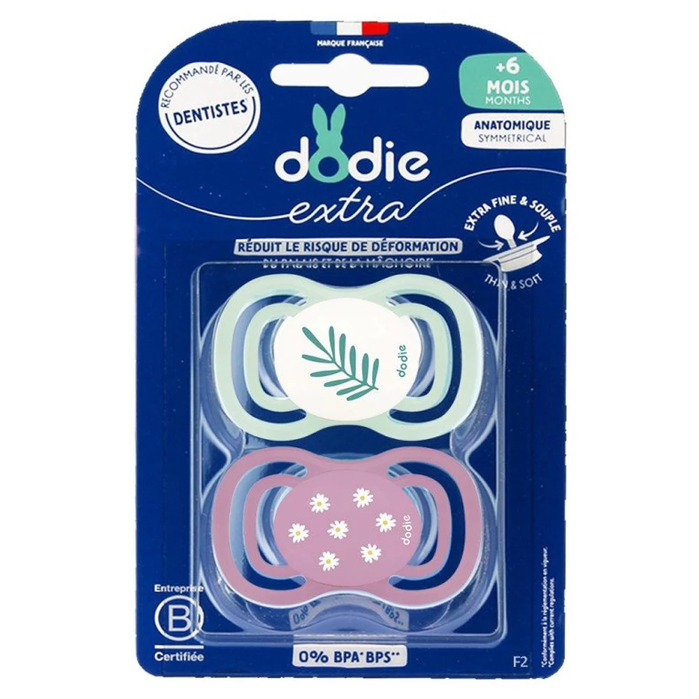 Dodie Sucette 6mois Duo Extra Fine Rose F2 2365