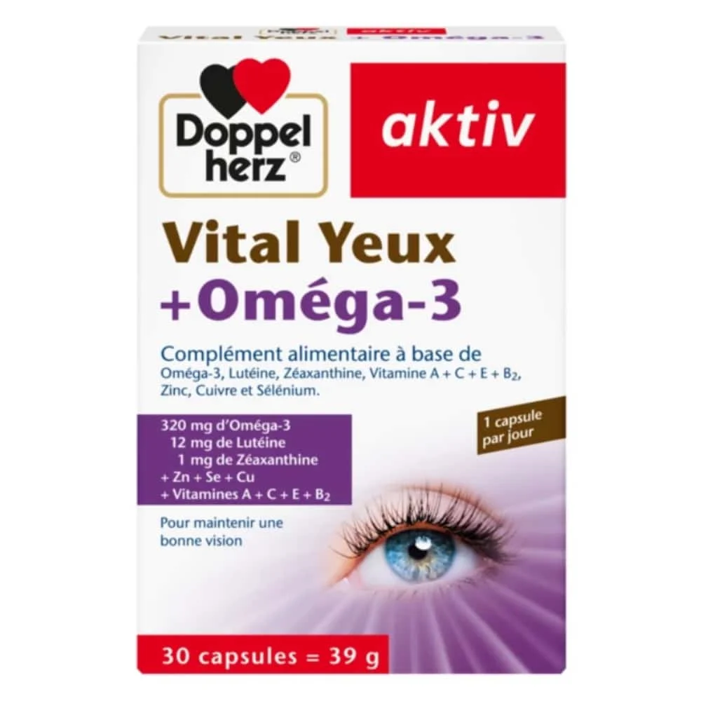 Doppel Herz Aktiv Vital Yeux Et Omega 3 Bonne Vision 30 Capsules