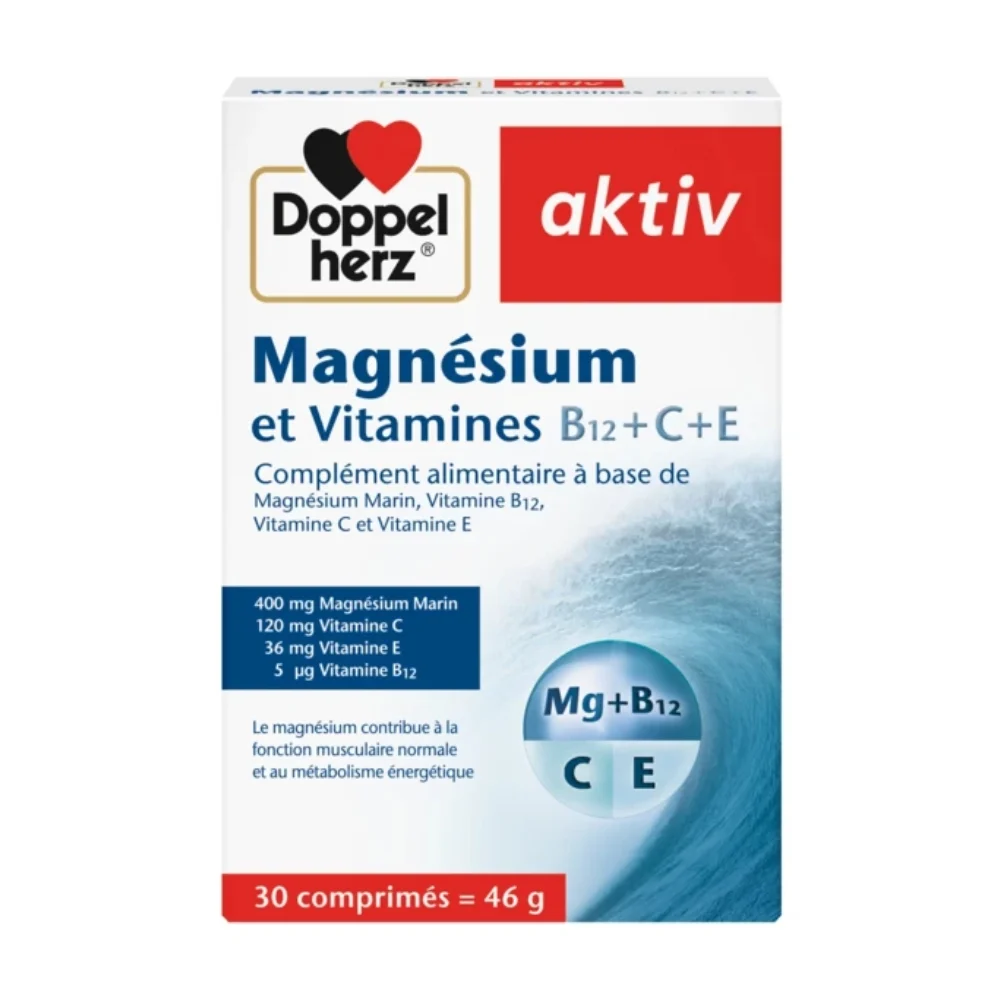 Doppel Herz Aktiv Magnesium Et Vitamines B12ce 30 Comprimes