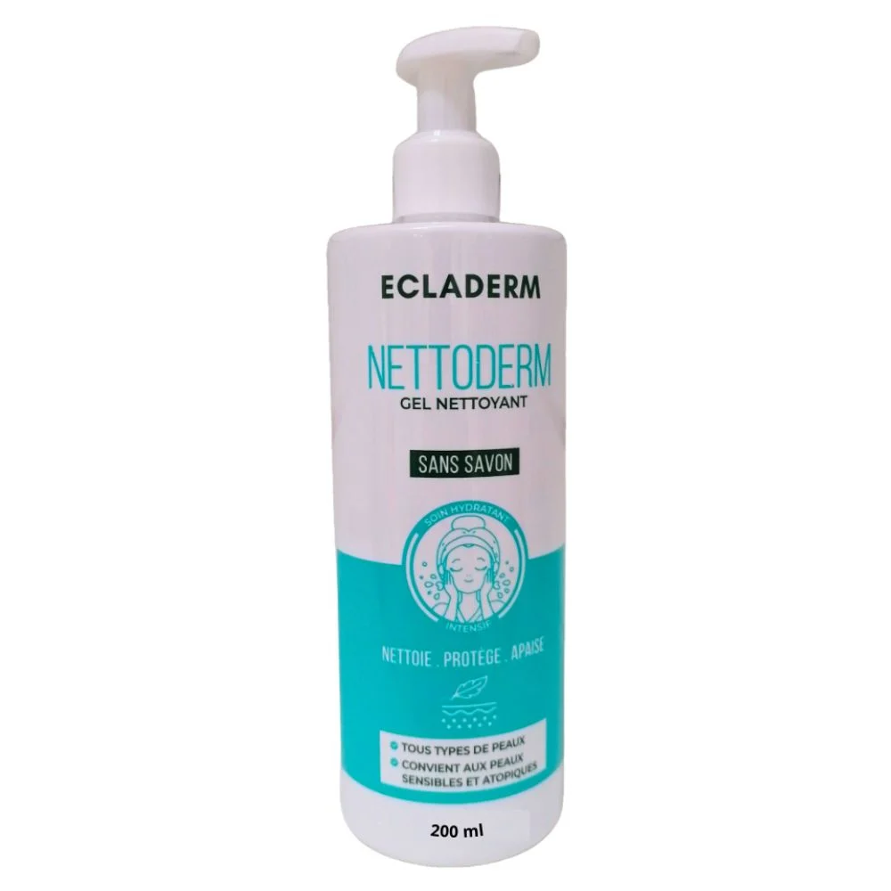 Ecladerm Nettoderm Gel Nettoyant Sans Savon 200ml