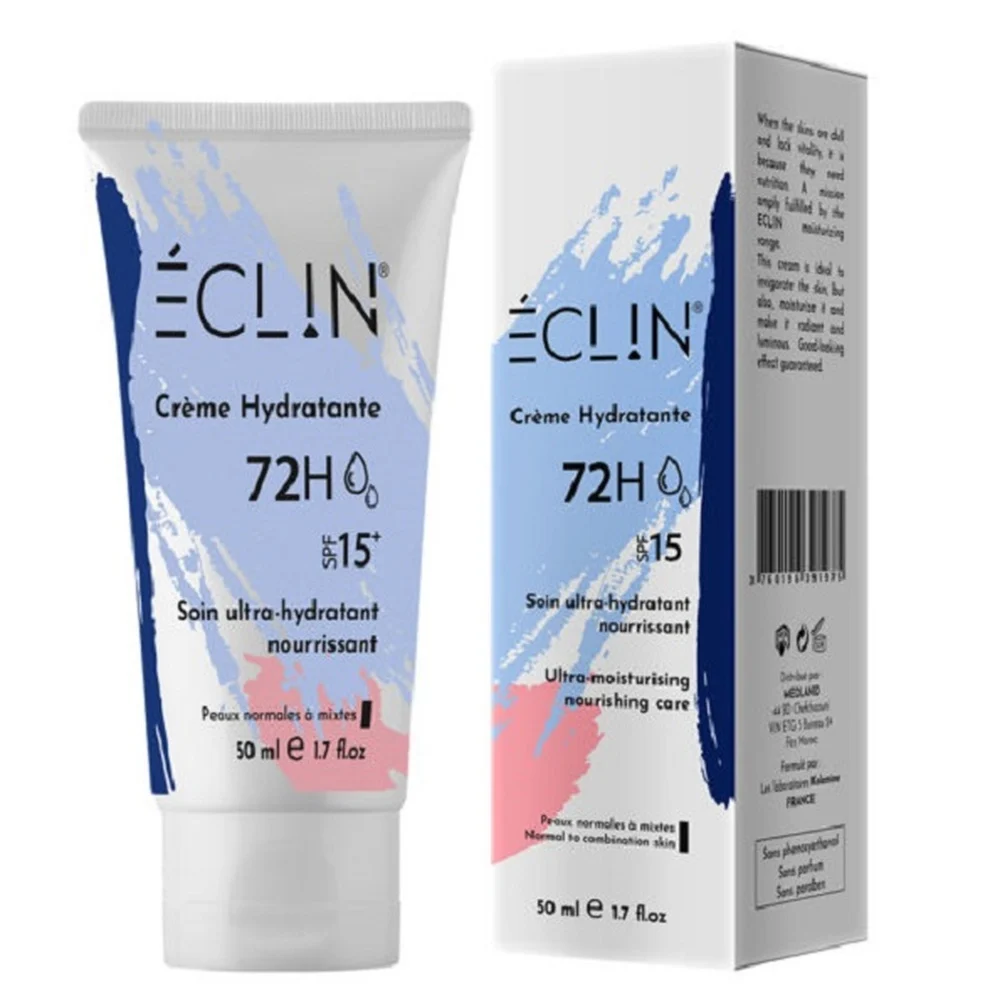 Eclin Creme Hydratante Ps 72h Spf15 50ml