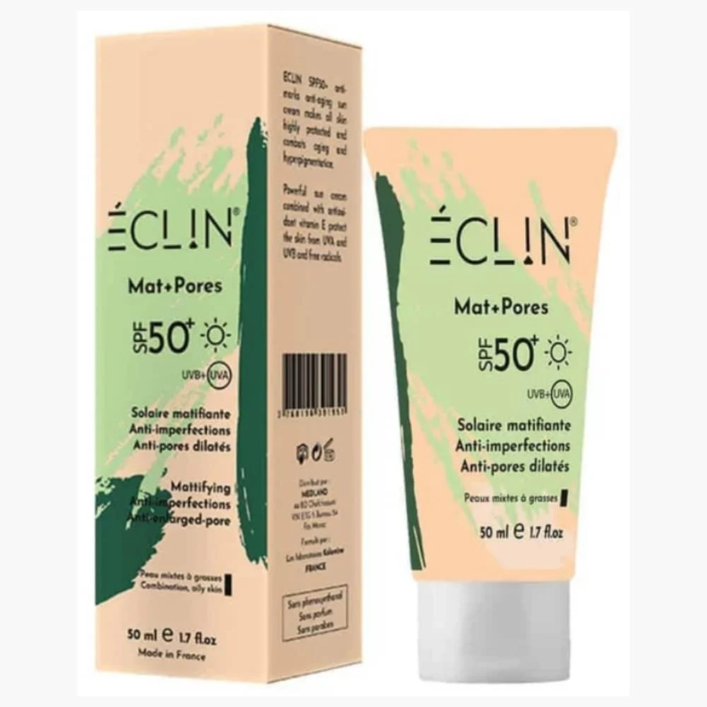 Eclin Matpores Ecran Solaire Matifiant Anti Imperfections Spf50 50ml