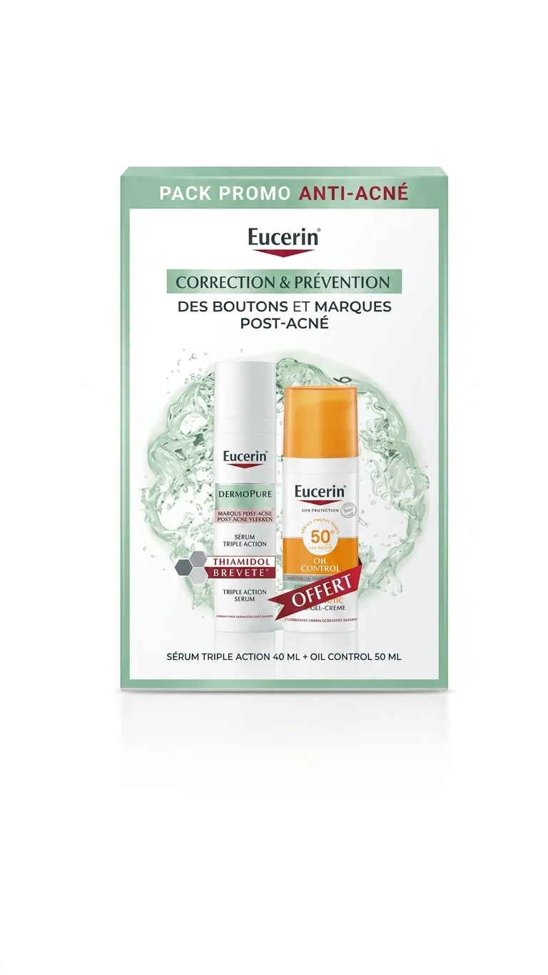 Eucerin Dermopure Triple Effect Serum 40mlecran Huile Control 50ml Pack