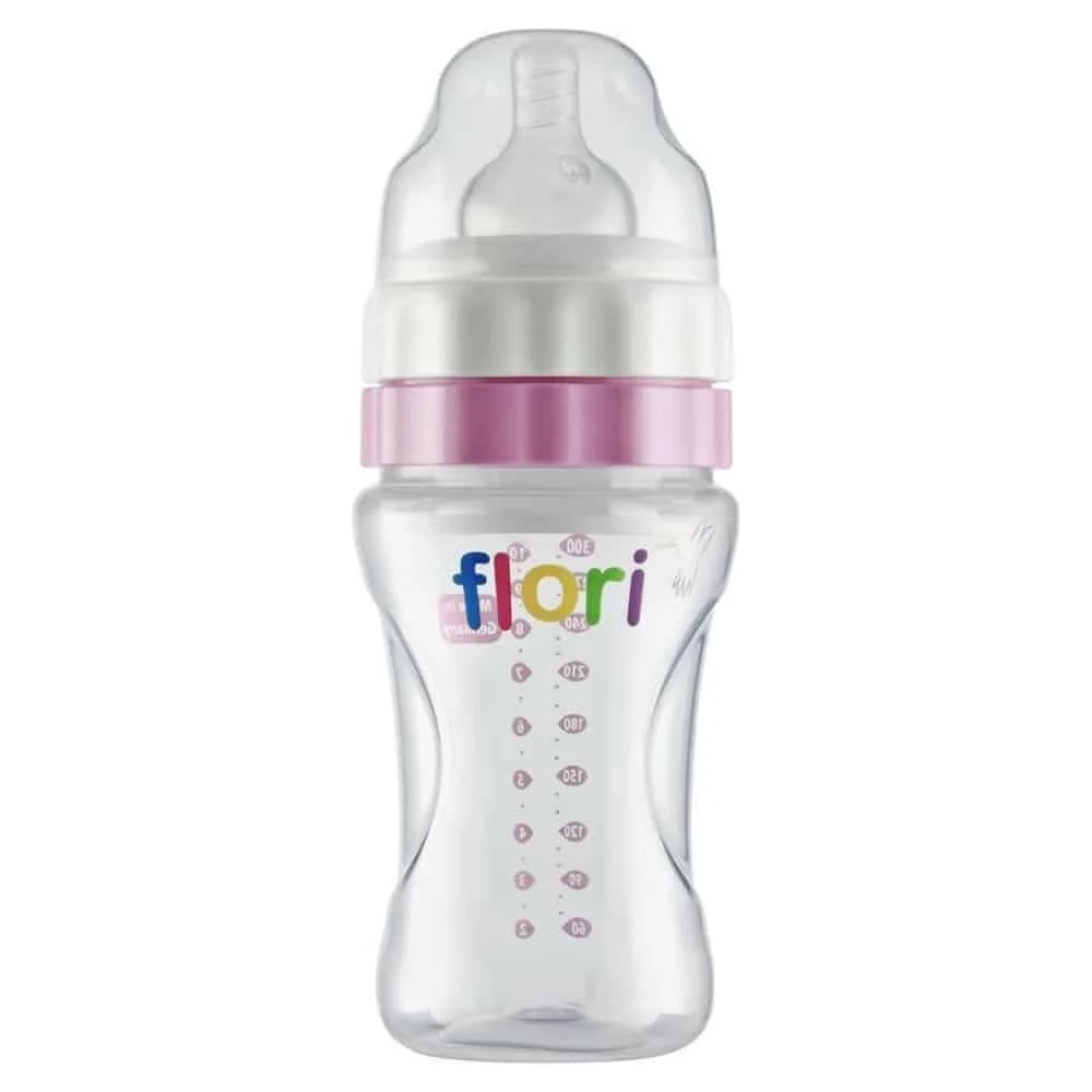 Flori Mix Et Go Biberon Rose 300ml