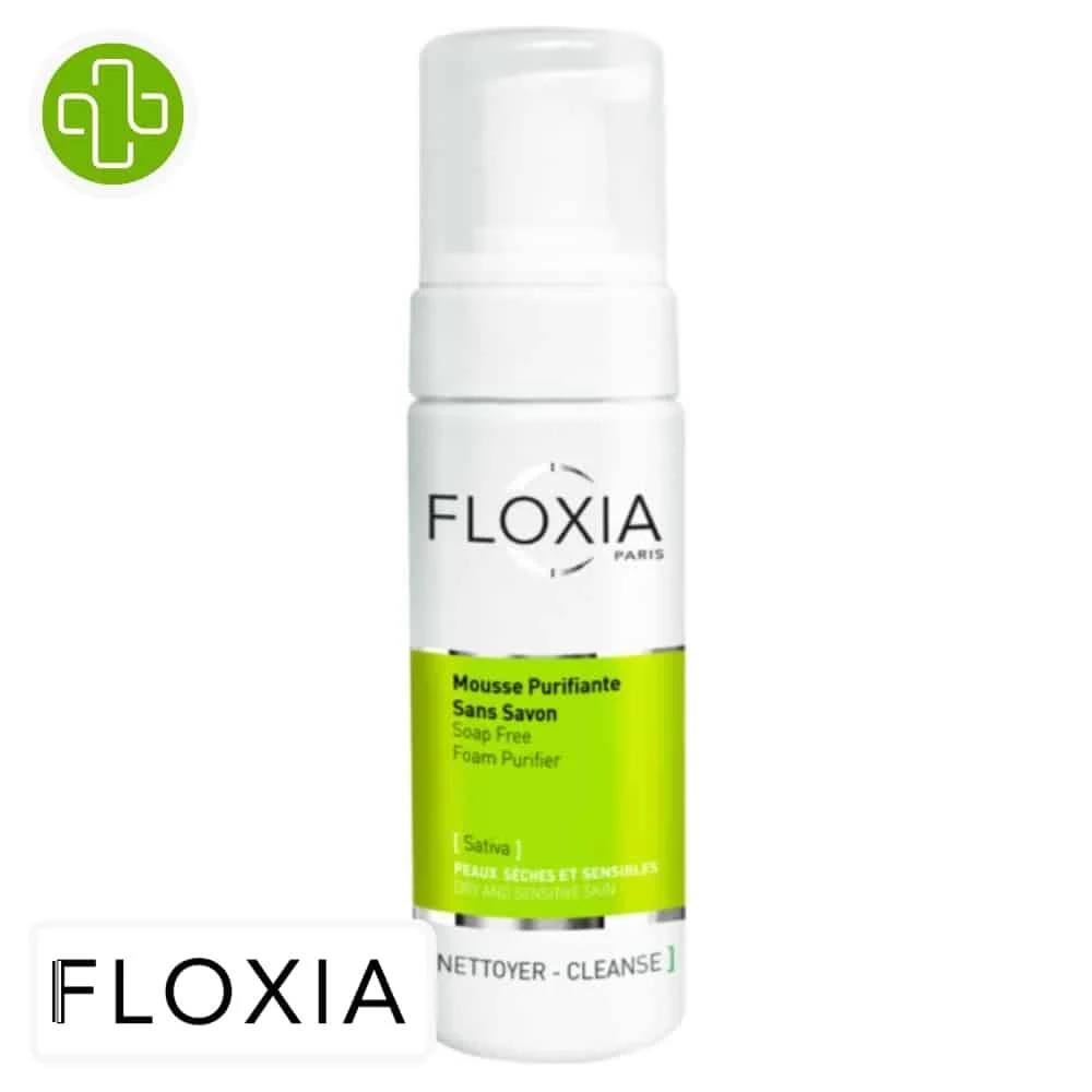 Floxia Sativa Mousse Nettoyante Purifiante Sans Savon 150ml