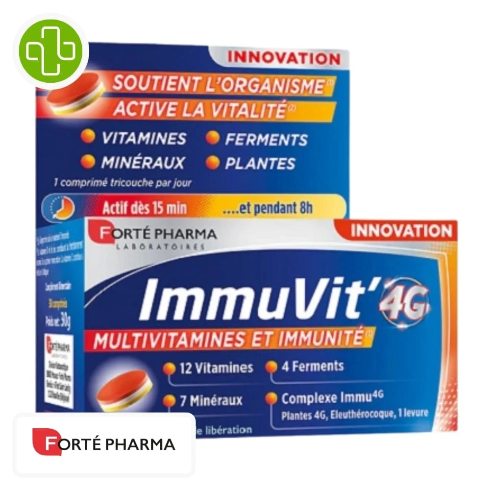 Forte Pharma Immuvit 4g Mulrivitamines Et Immunite 30 Comprimes