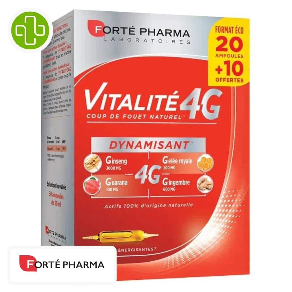 Forte Pharma Vitalite 4g Dynamisant Ampoules 30u