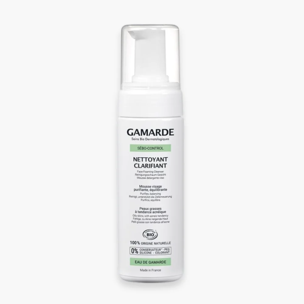 Gamarde Sebo Control Mousse Nettoyante Clarifiante Bio 160ml