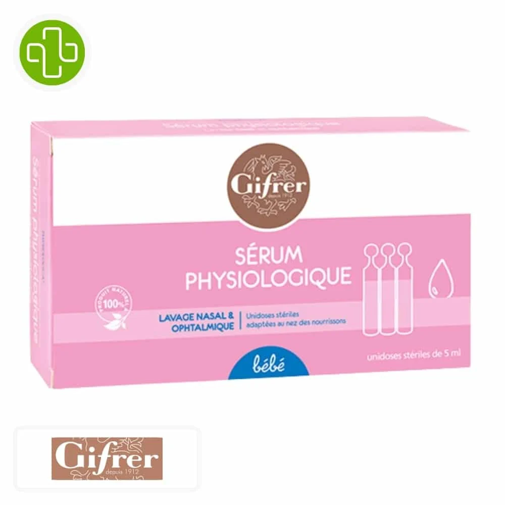 Gifrer Bebe Serum Physiologique Lavage Nasal Et Ophtalmique 12x5ml
