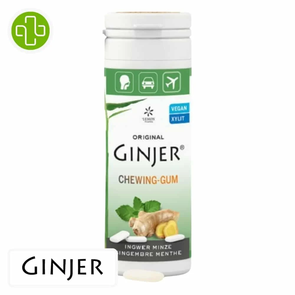 Lemon Pharma Ginjer Chewing Gum Gout Gingembre Menthe 30g