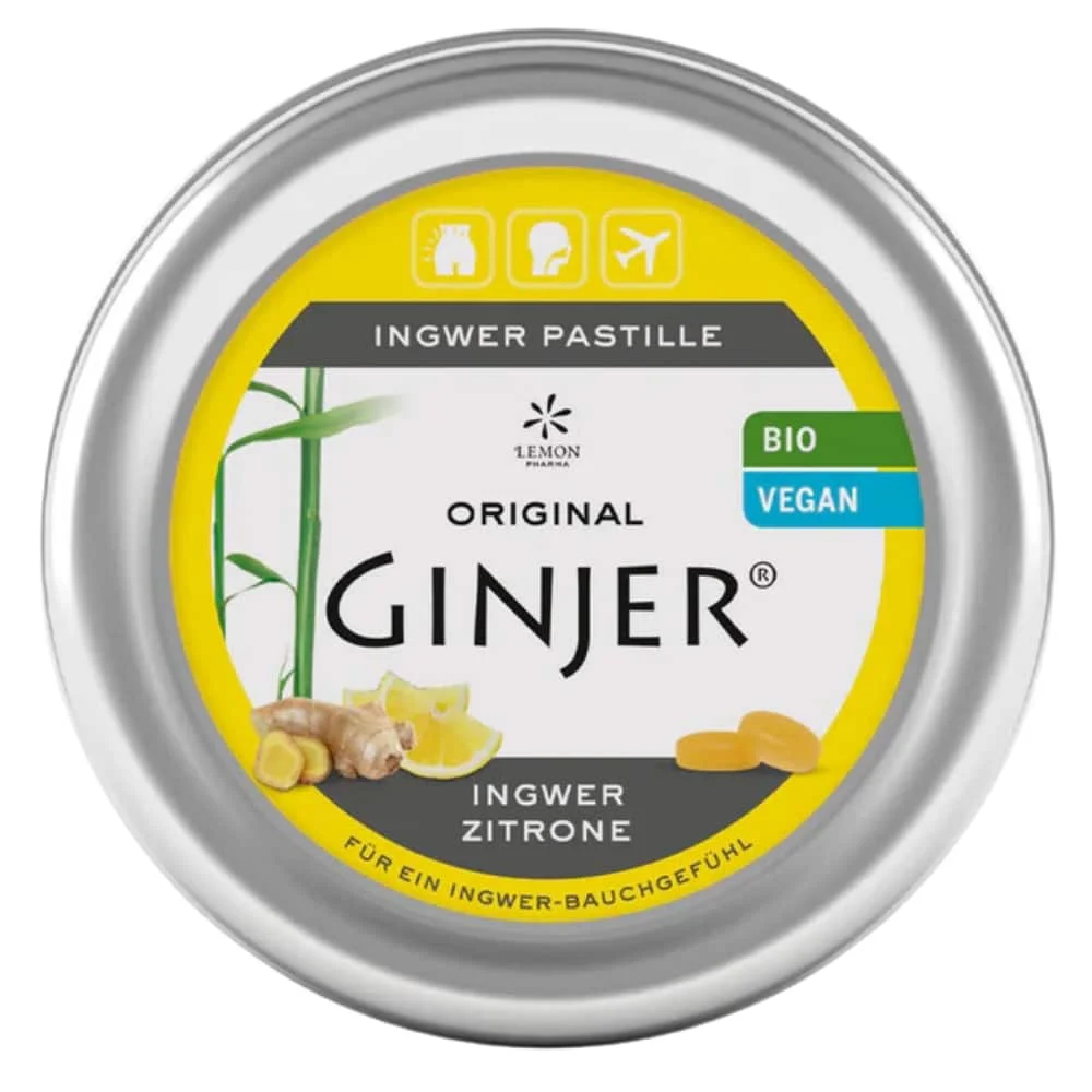 Lemon Pharma Ginjer Pastilles Gout Gingembre Et Citron 40g
