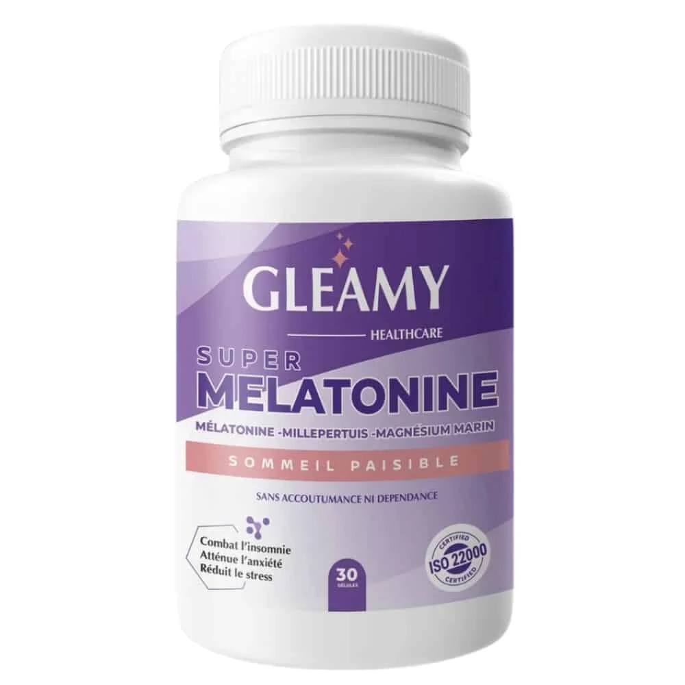Gleamy Super Melatonine Sommeil Paisible 30 Gelules