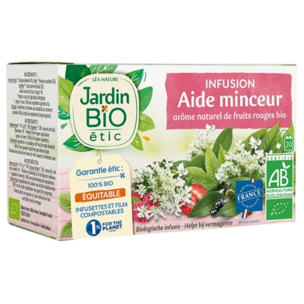 Jardin Bio Infusion Aide Minceur Arome Fruits Rouges Bio 20u