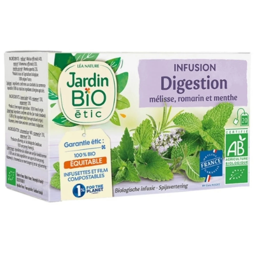 Jardin Bio Infusion Digestion Melisse Romarin Et Menthe Bio 20u
