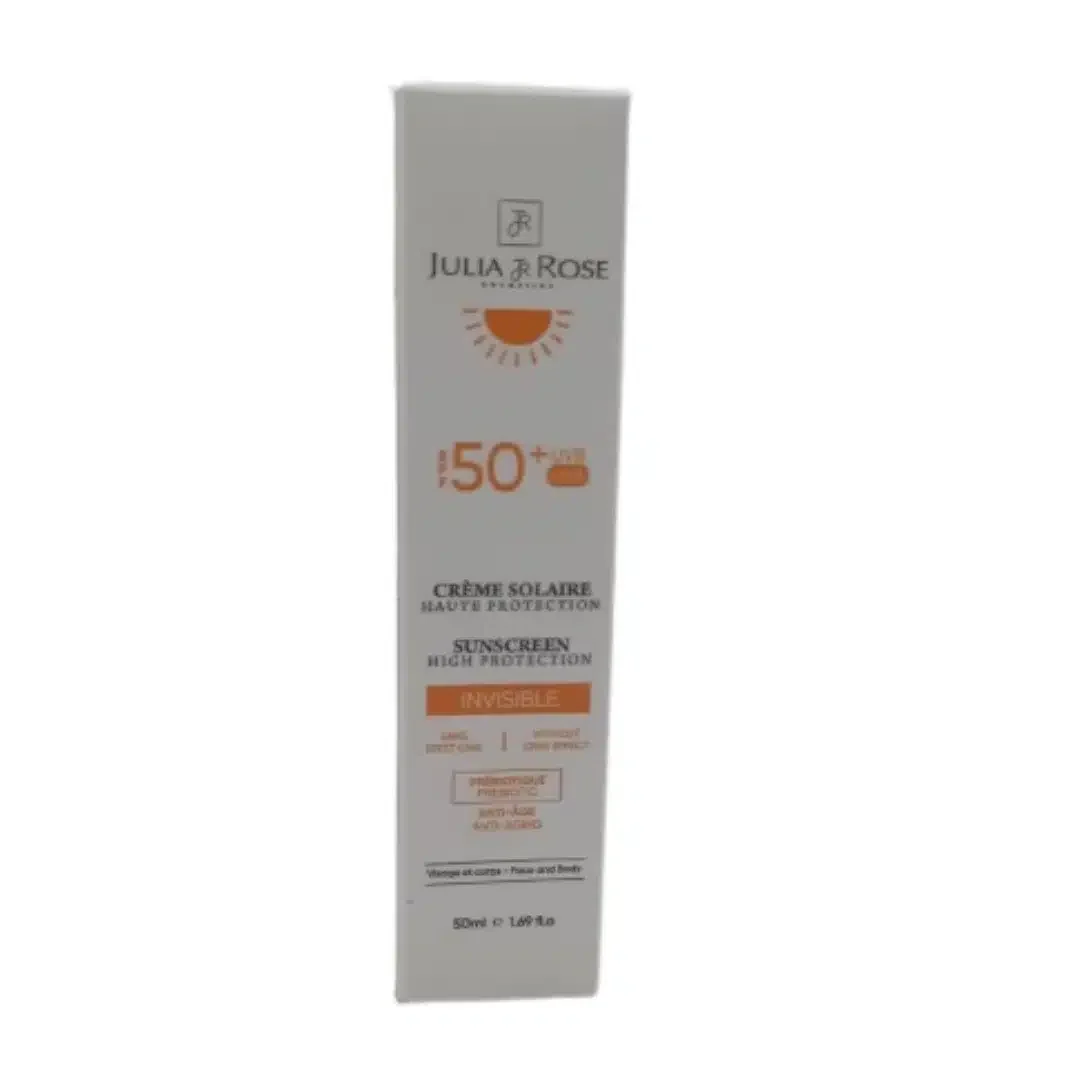 Julia Rose Creme Solaire Invisible Aux Prebiotiques Spf50 50ml
