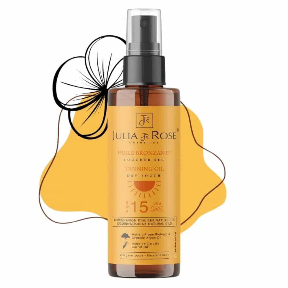 Julia Et Rose Huile Bronzante Toucher Sec Spf15 120ml