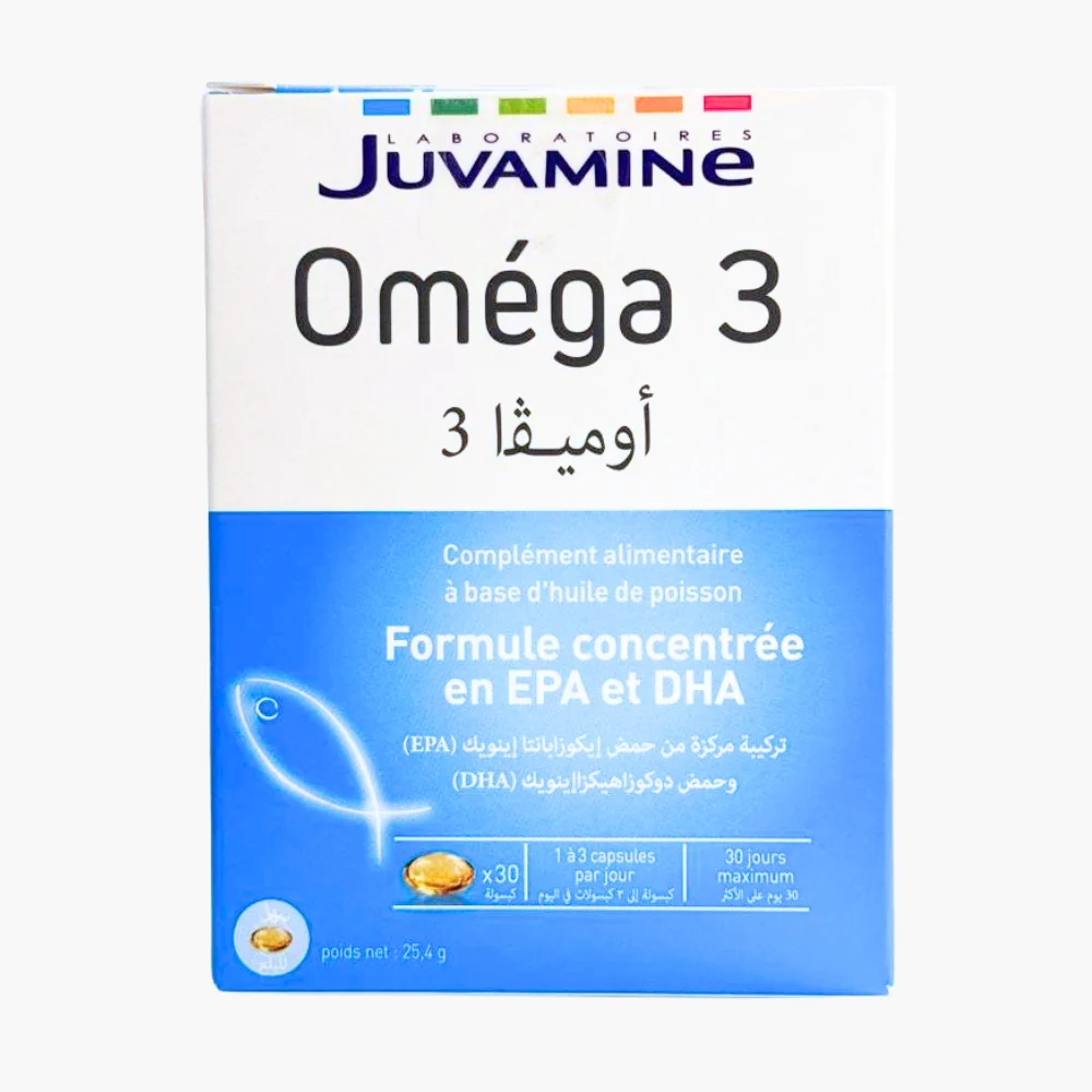 Juvamine Omega 3 Formule Concentree En Epa Dha 30 Capsules