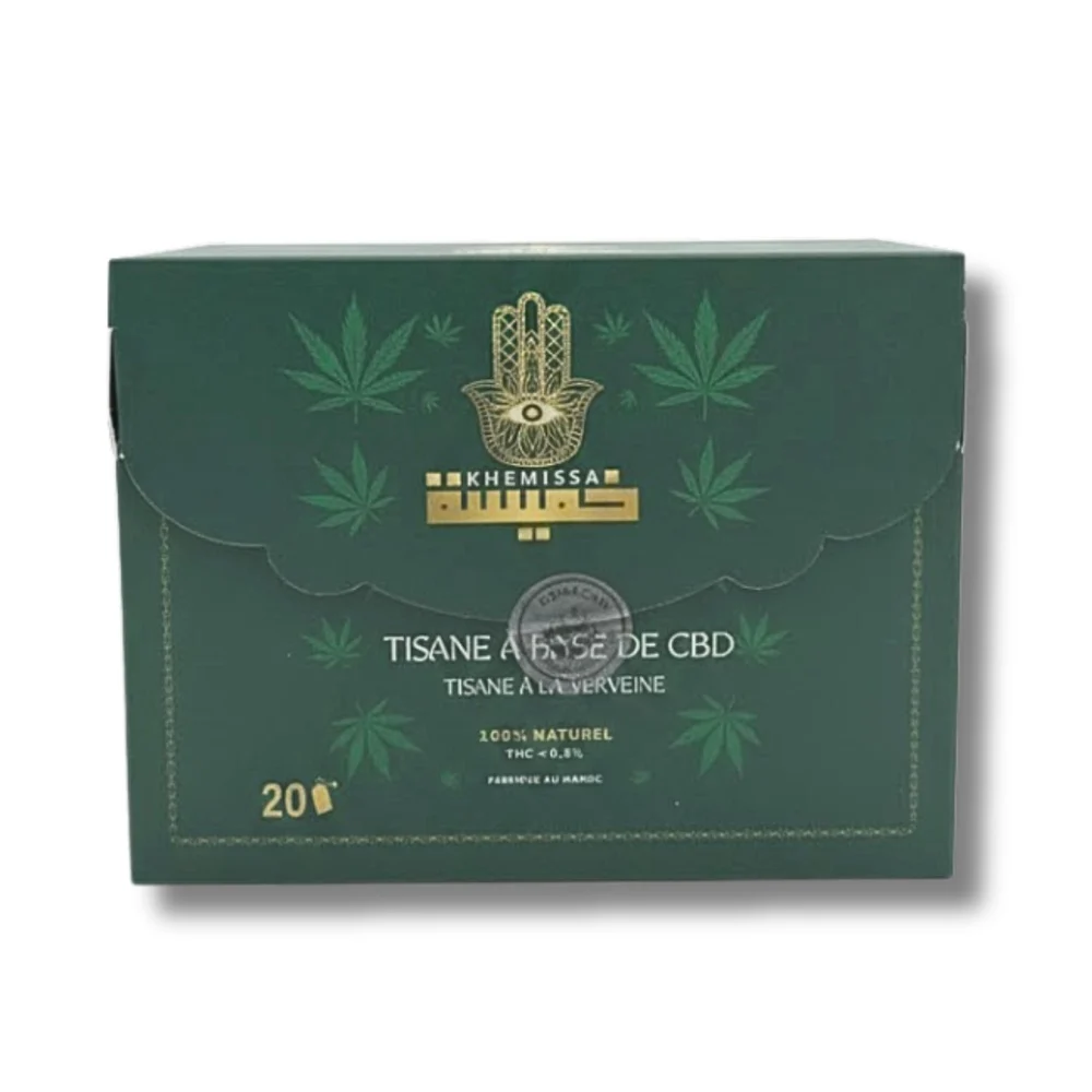 Khemissa Cbd Tisane A La Verveine Boite De 20 Sachets