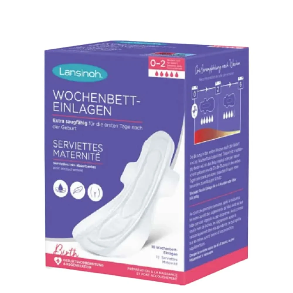 Lansinoh Serviettes Maternite Tres Absorbantes 0 2 Semaines 10u