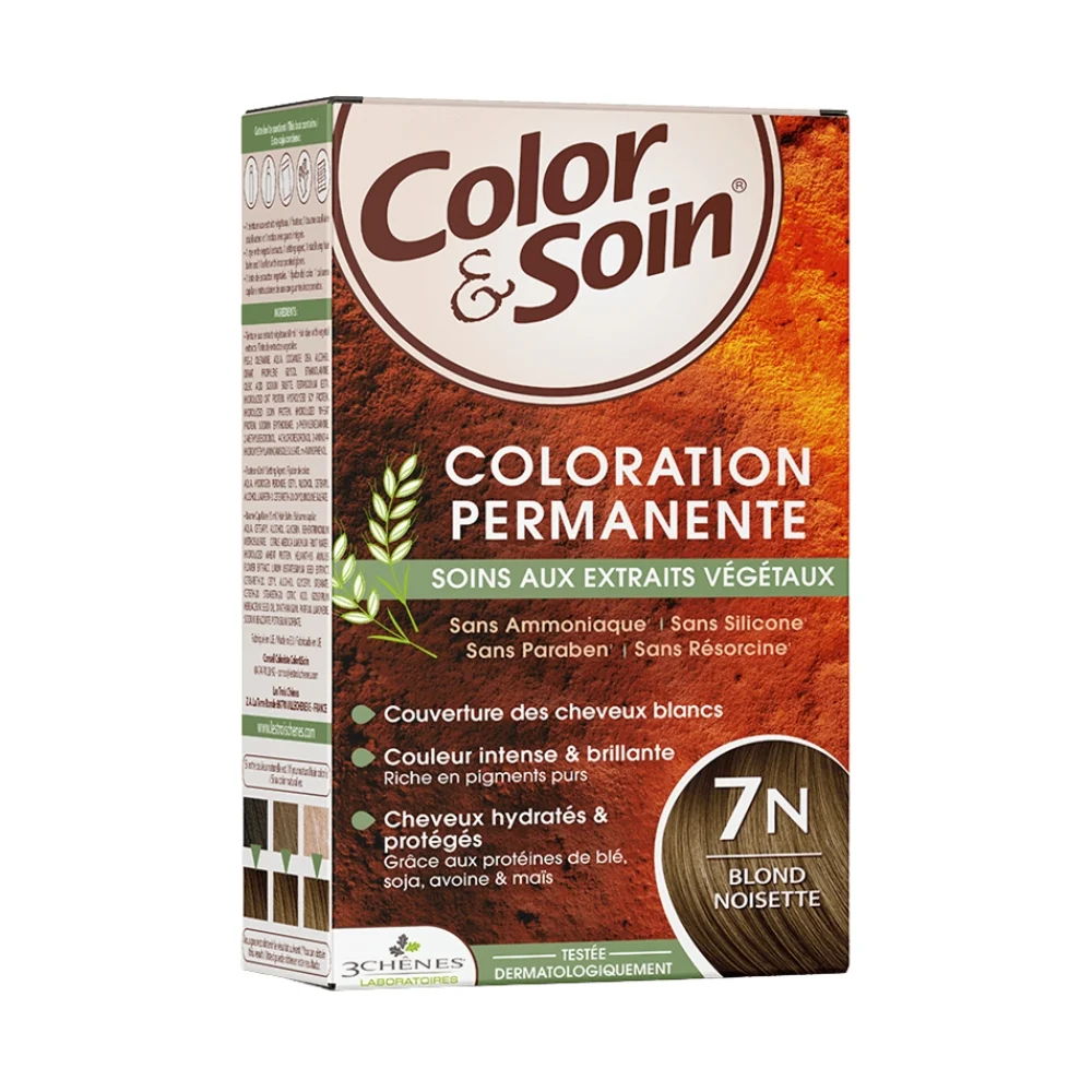 Les 3 Chenes Color Soin Coloration Cheveux Permanente Aux Extraits Vegetaux 7n Blond Noisette