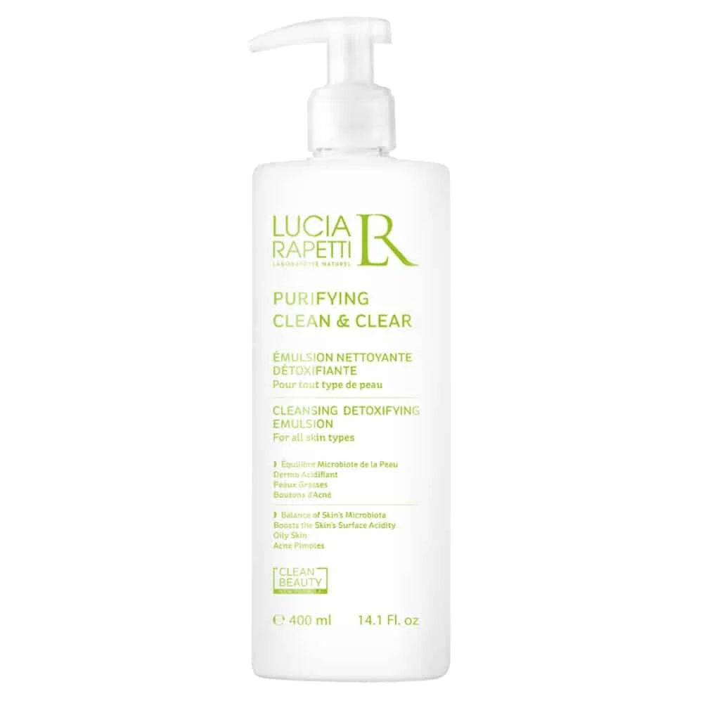 Lucia Rapetti Purifying Clean Et Clear Emulsion Nettoyante Detoxifiante 400ml