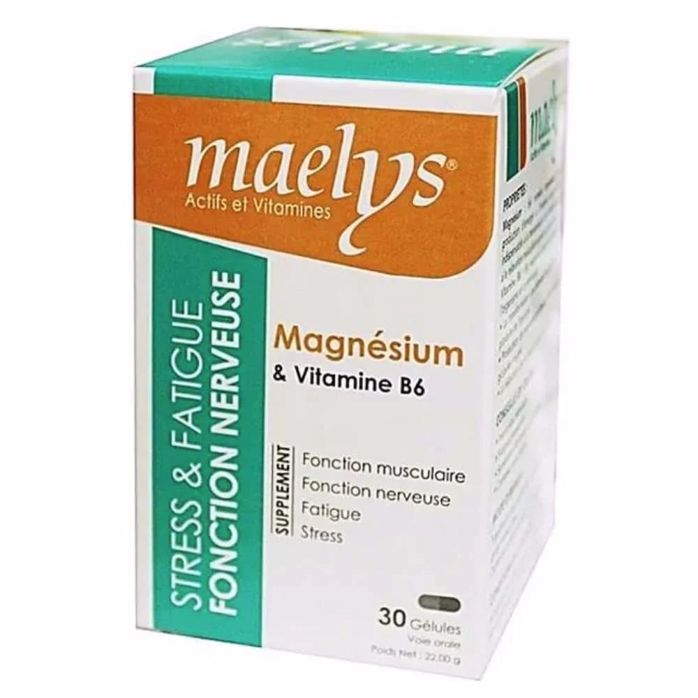Maelys Magnesium Et Vitamine B6 30 Gelules