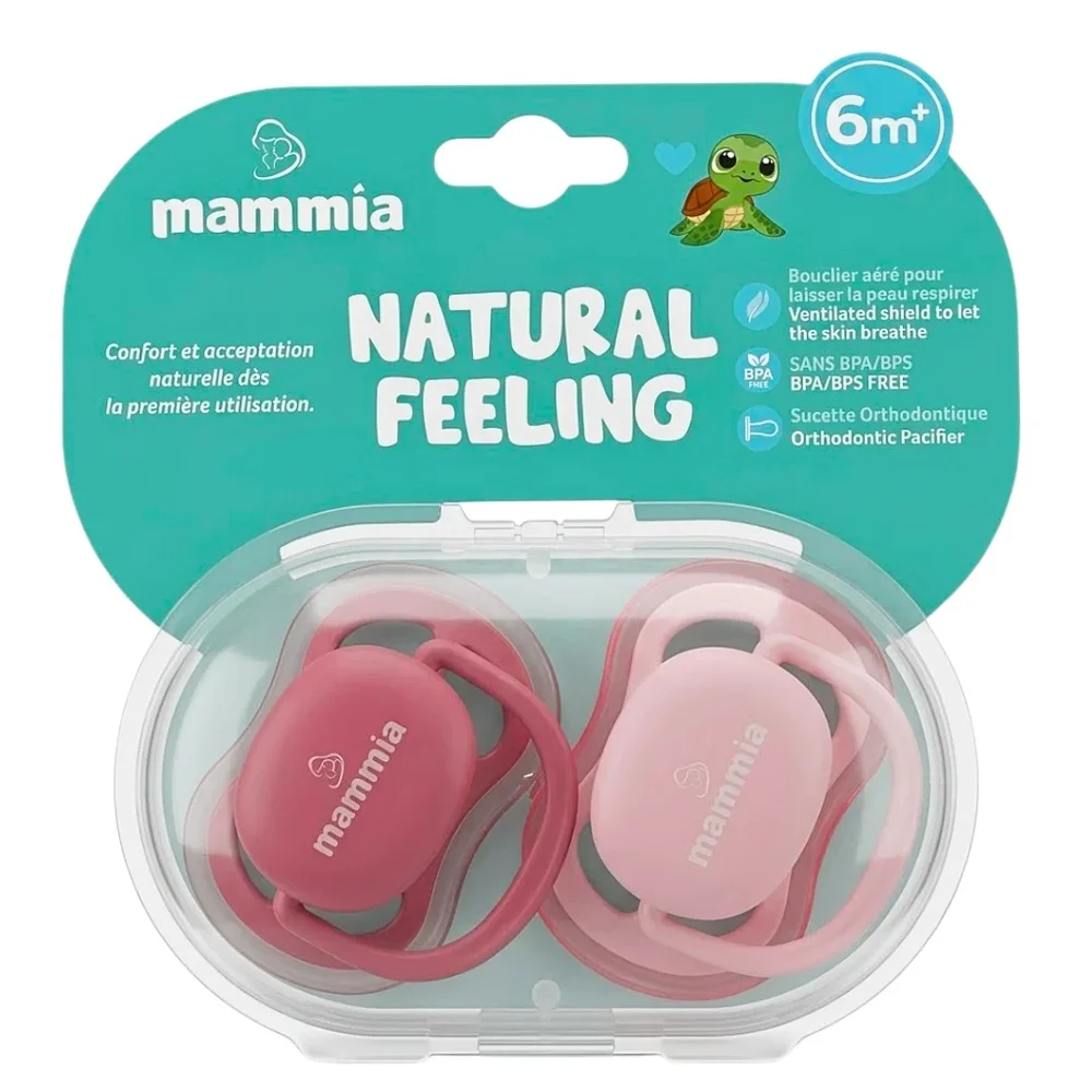 Mammia Paire De Sucette Orthodontique Natural Feeling 6m