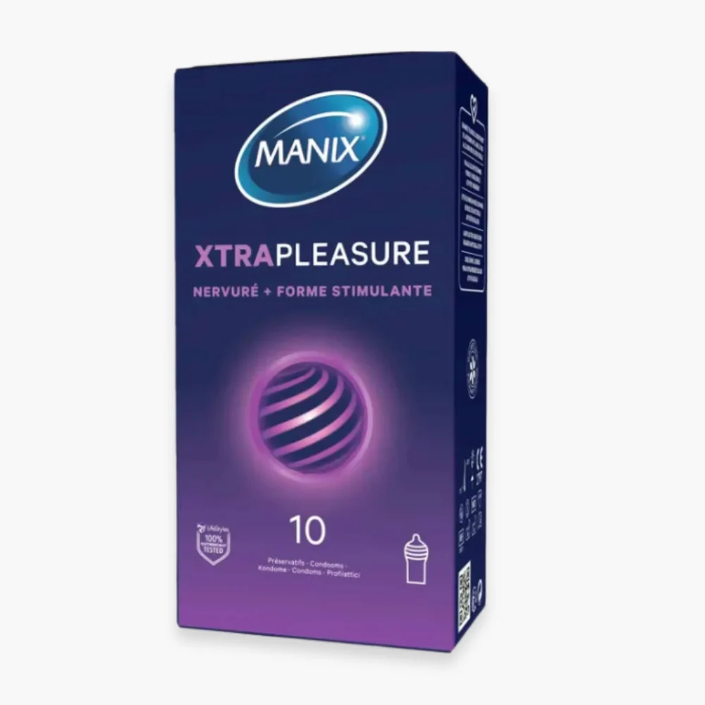 Manix Preservatif Xtra Pleasure Nervure Forme Stimulante 10u