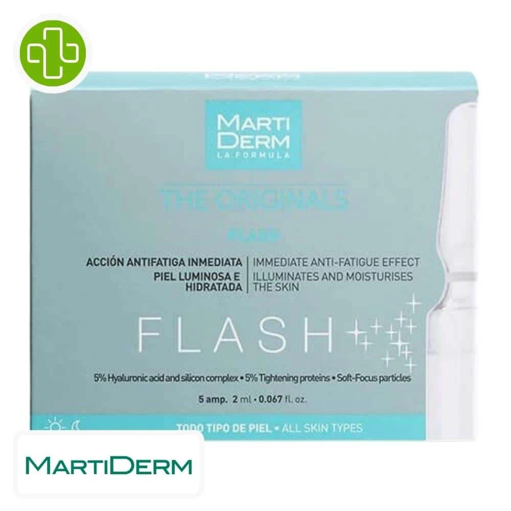 Marti Derm The Originals Flash Anti Fatigue Illumine Et Hydrate Ampoules 5x2ml