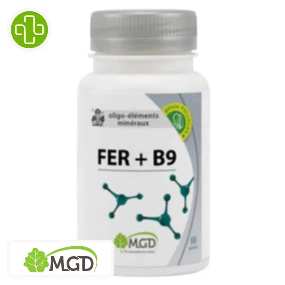 Mgd Nature Oligo Elements Mineraux Fer B9 60 Gelules