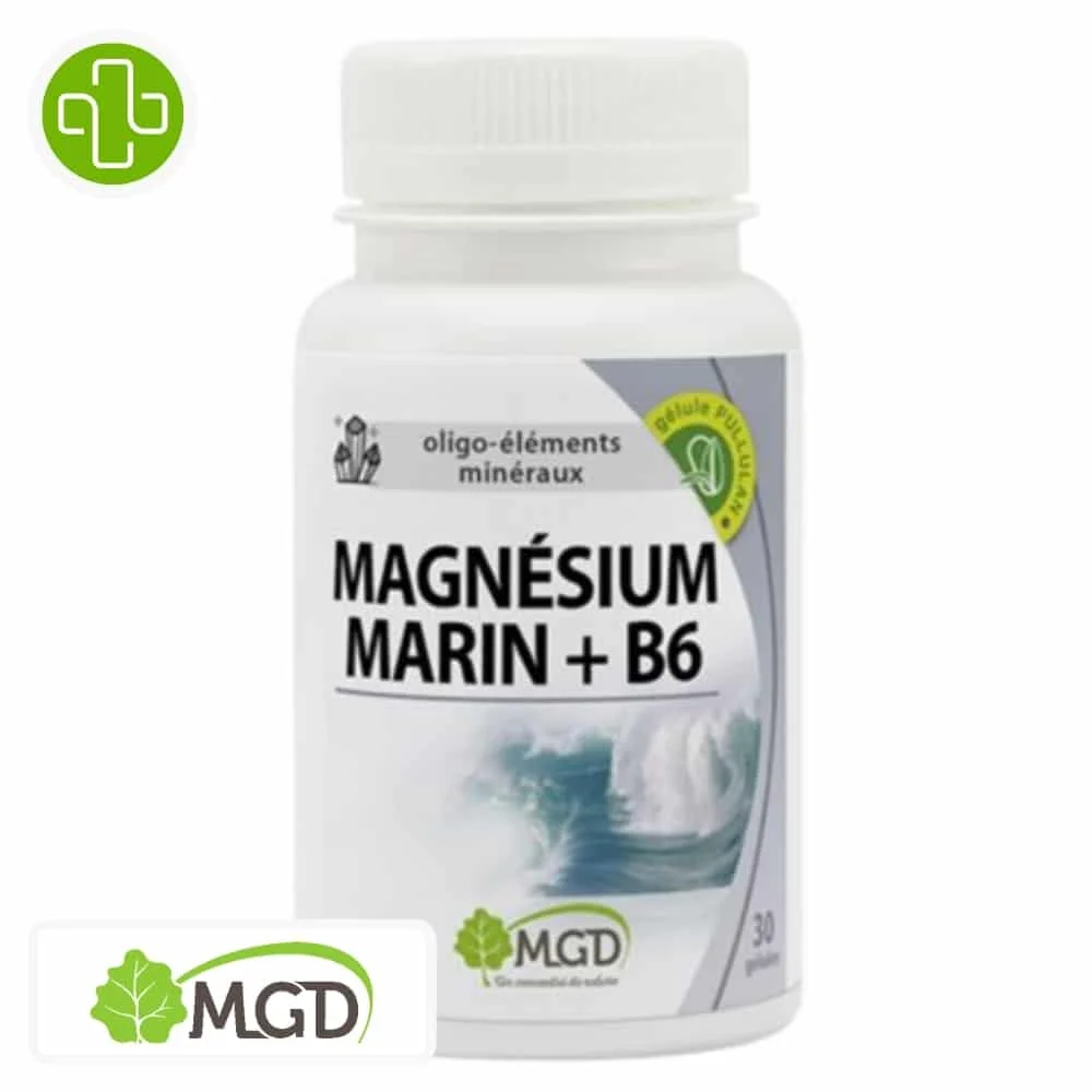 Mgd Nature Oligo Elements Mineraux Magnesium Marin B6 30 Gelules