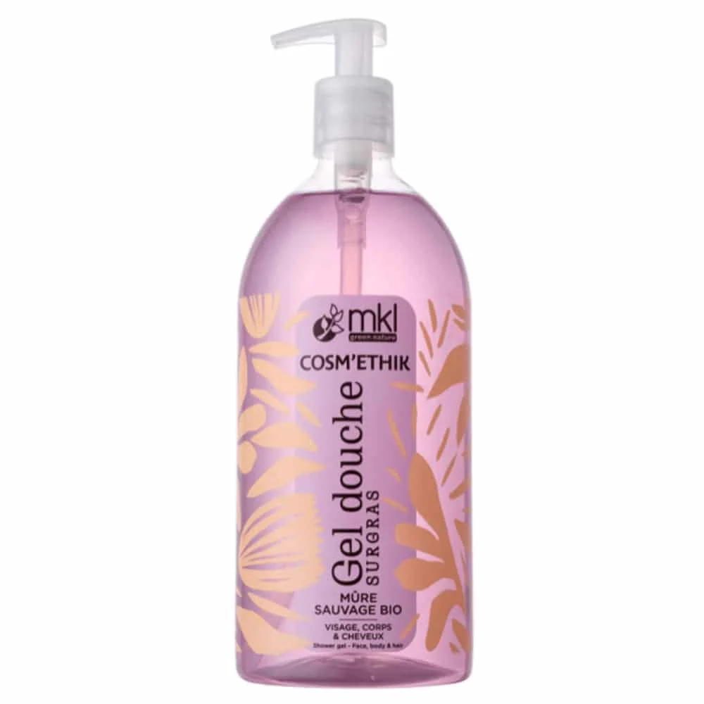 Mkl Cosmethik Gel Douche Mure Sauvage Bio 1l