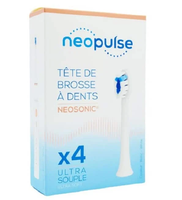 Neopulse Neosonic Tetes De Brosse A Dent Ultra Souple Blanc 4u