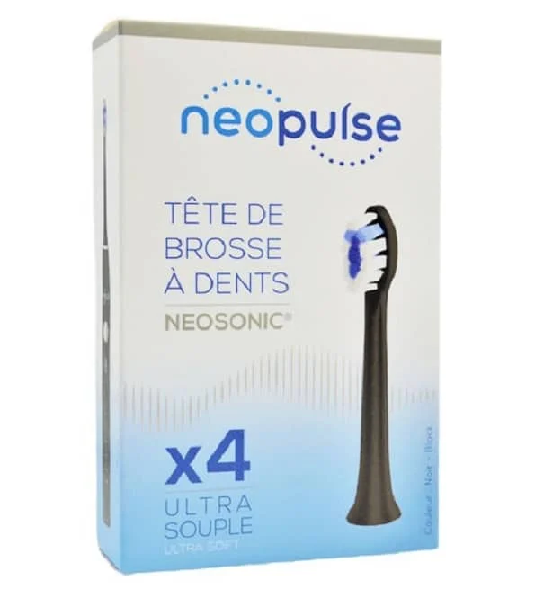 Neopulse Neosonic Tetes De Brosse A Dent Ultra Souple Noir 4u