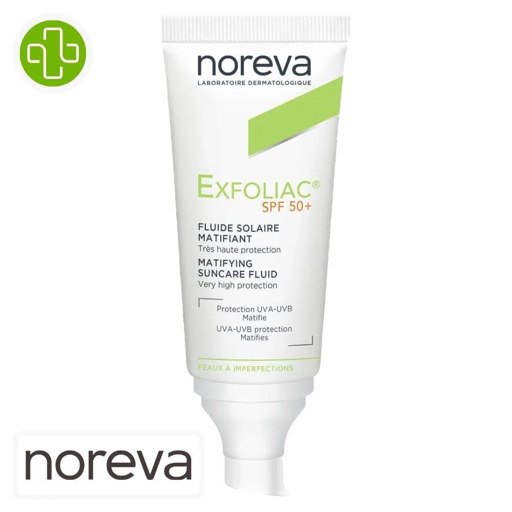 Noreva Exfoliac Fluide Solaire Matifiant Spf50 40ml