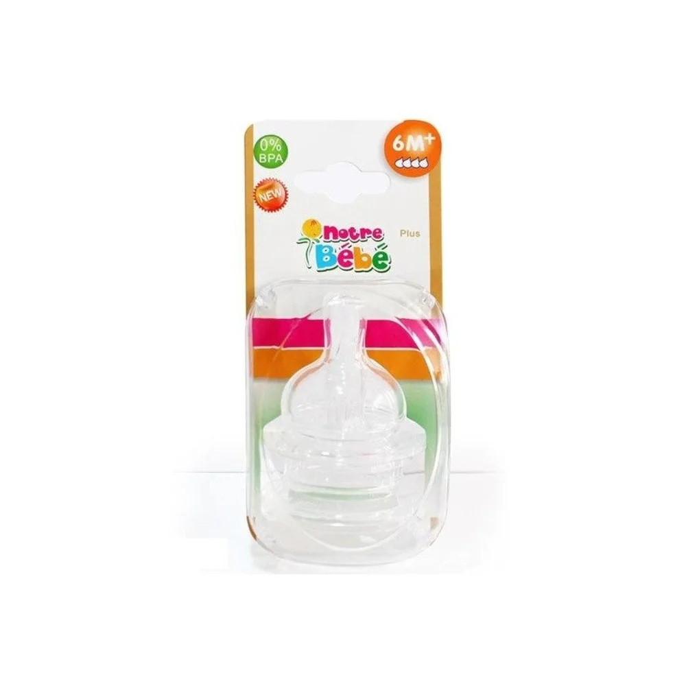 Notre Bebe 2 Tetines Debit 6m Variable