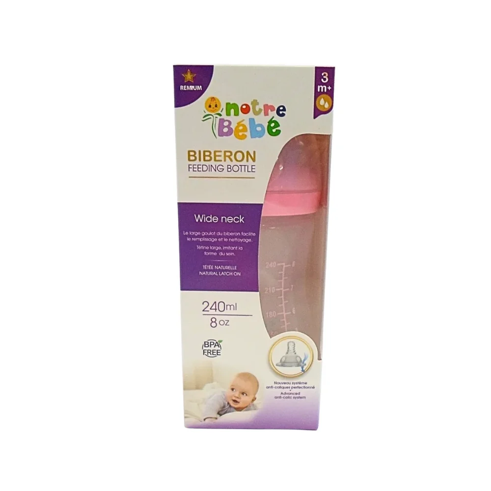 Notre Bebe Bib Wide Neck 3m 240ml 1