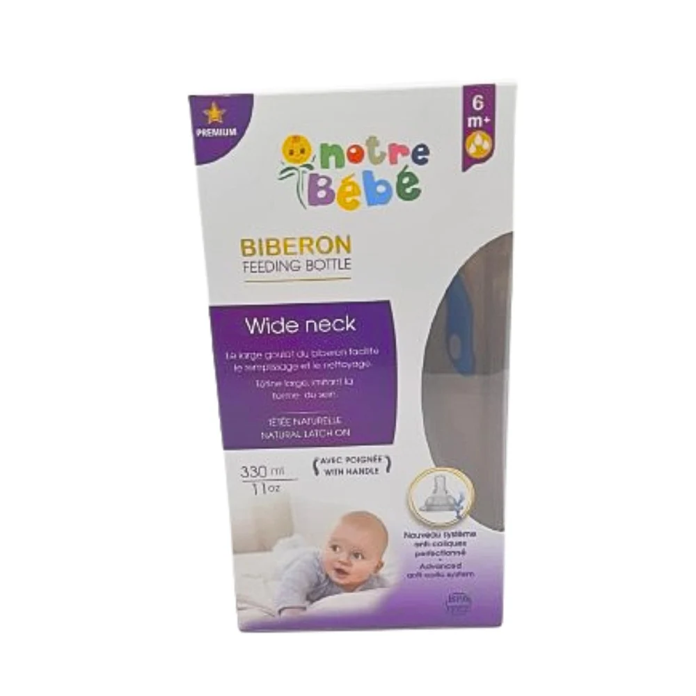 Notre Bebe Biberon Wide Neck Avec Poignet 6m 330ml