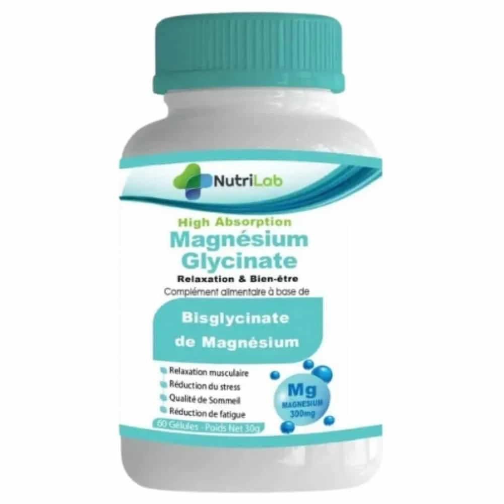 Nutrilab Magnesium Glycinate Relaxation Et Bien Etre 300mg 60 Gelules