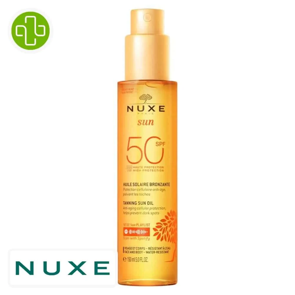 Nuxe Sun Huile Solaire Bronzante Spf50 150ml