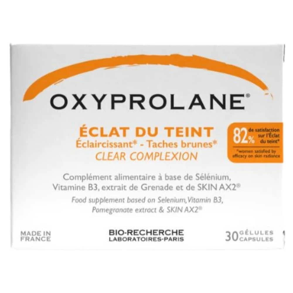 Bio Recherche Oxyprolane Eclat Du Teint Eclaircissant Et Taches Brunes 30 Gelules