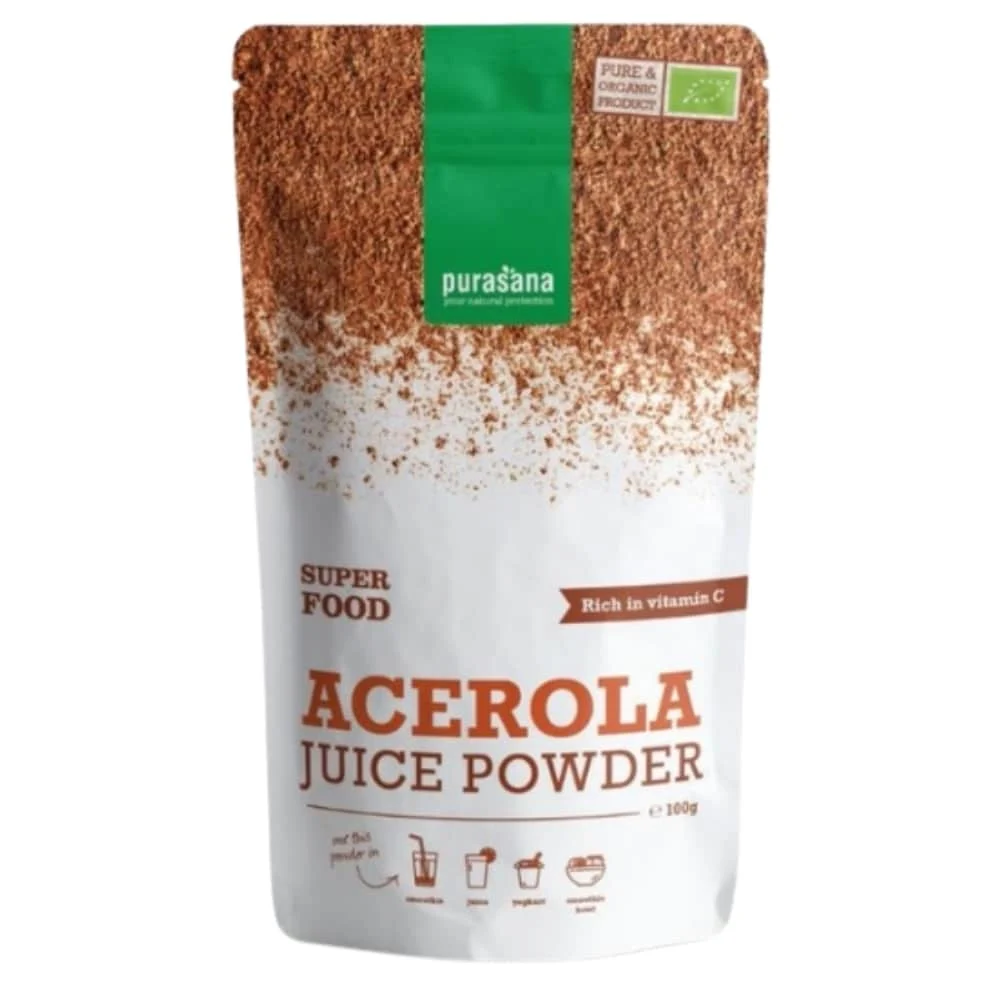 Purasana Super Food Acerola Riche En Vitamine C Poudre Bio 200g