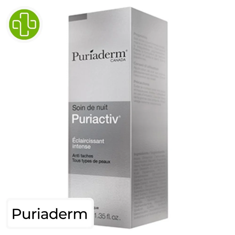 Puriaderm Puriactiv Soin De Nuit Eclaircissant Intense 30ml