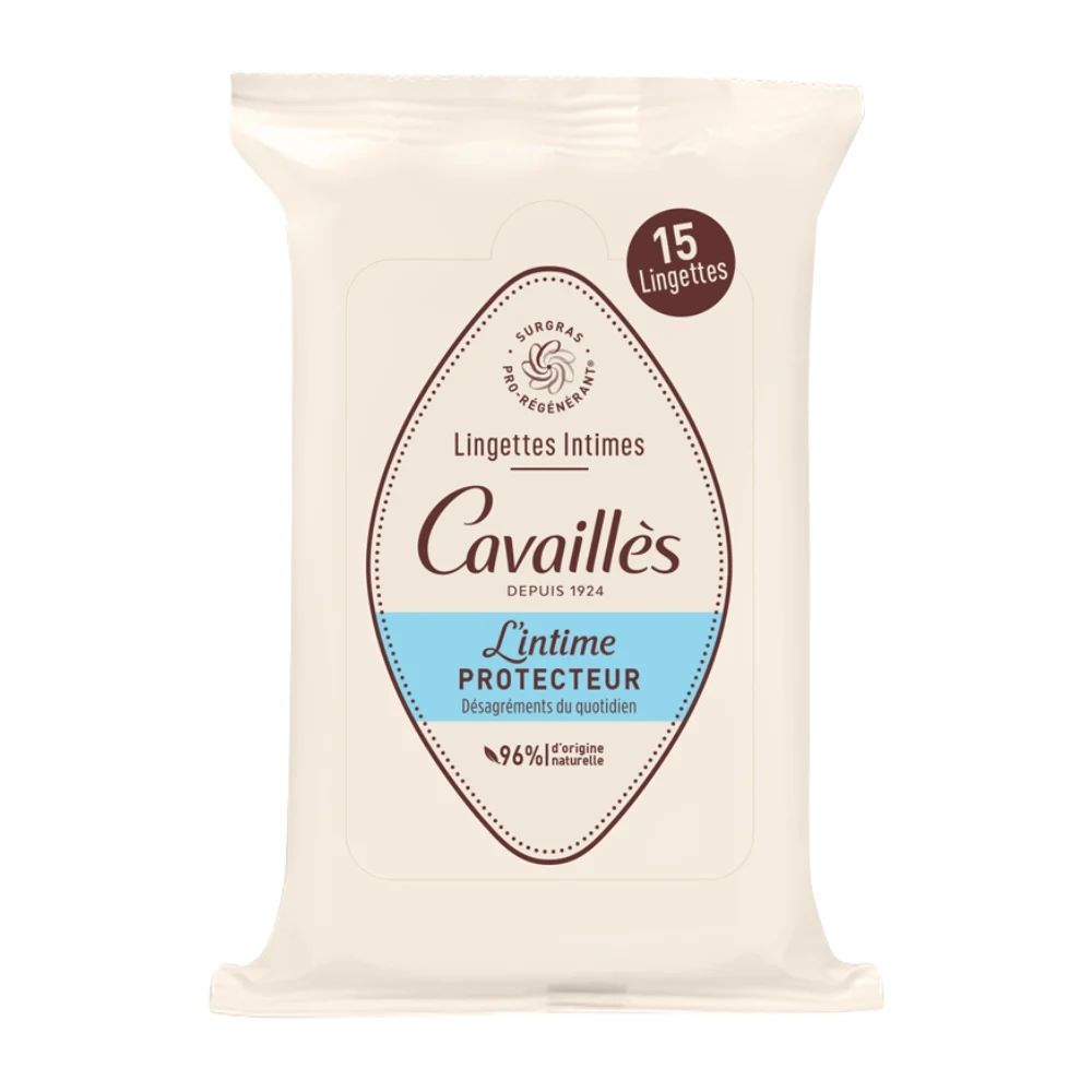 Cavailles Lingettes Intimes Avec Anti Bacterien 15u