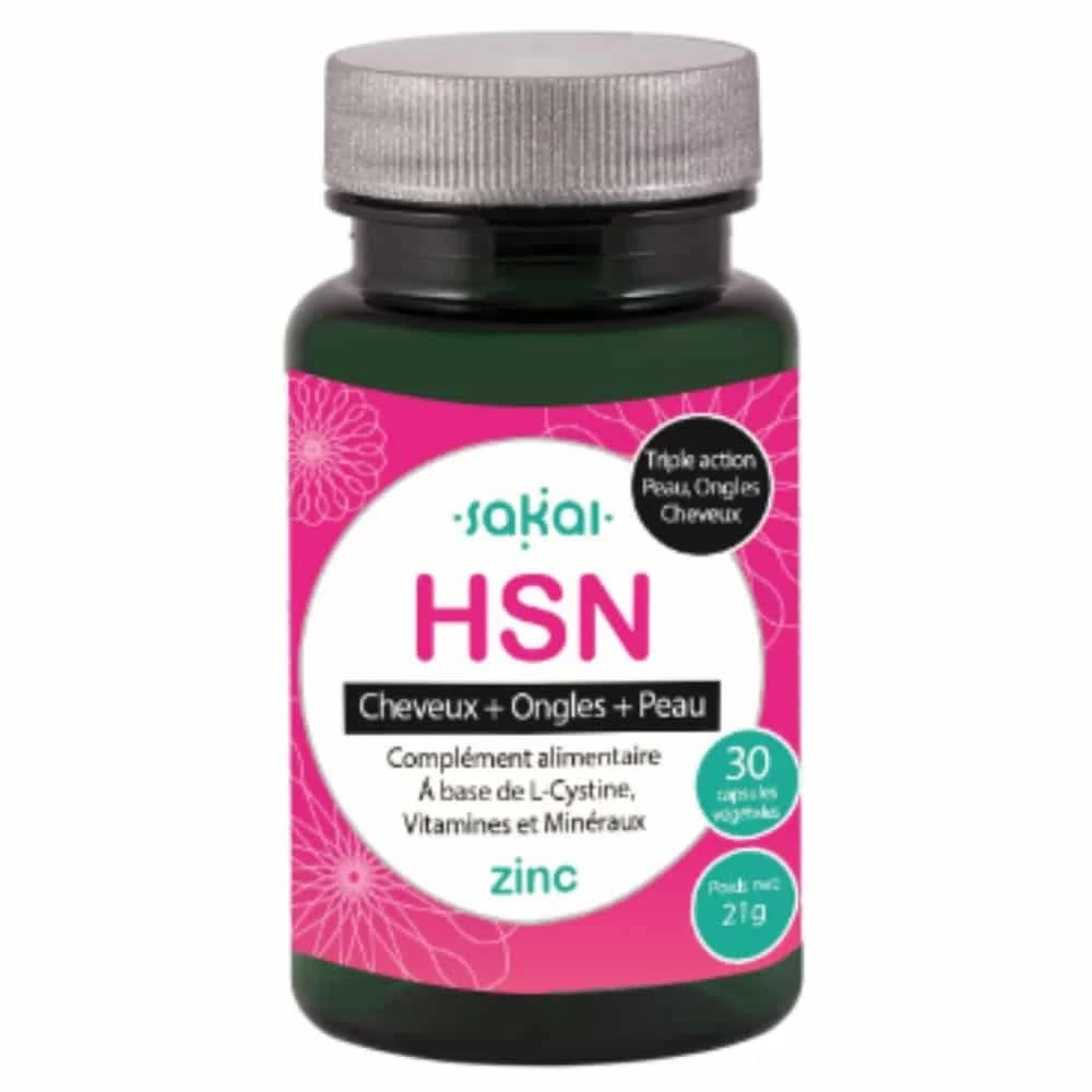 Sakal Hsn Zinc Cheveux Ongles Et Peau 30 Gelules