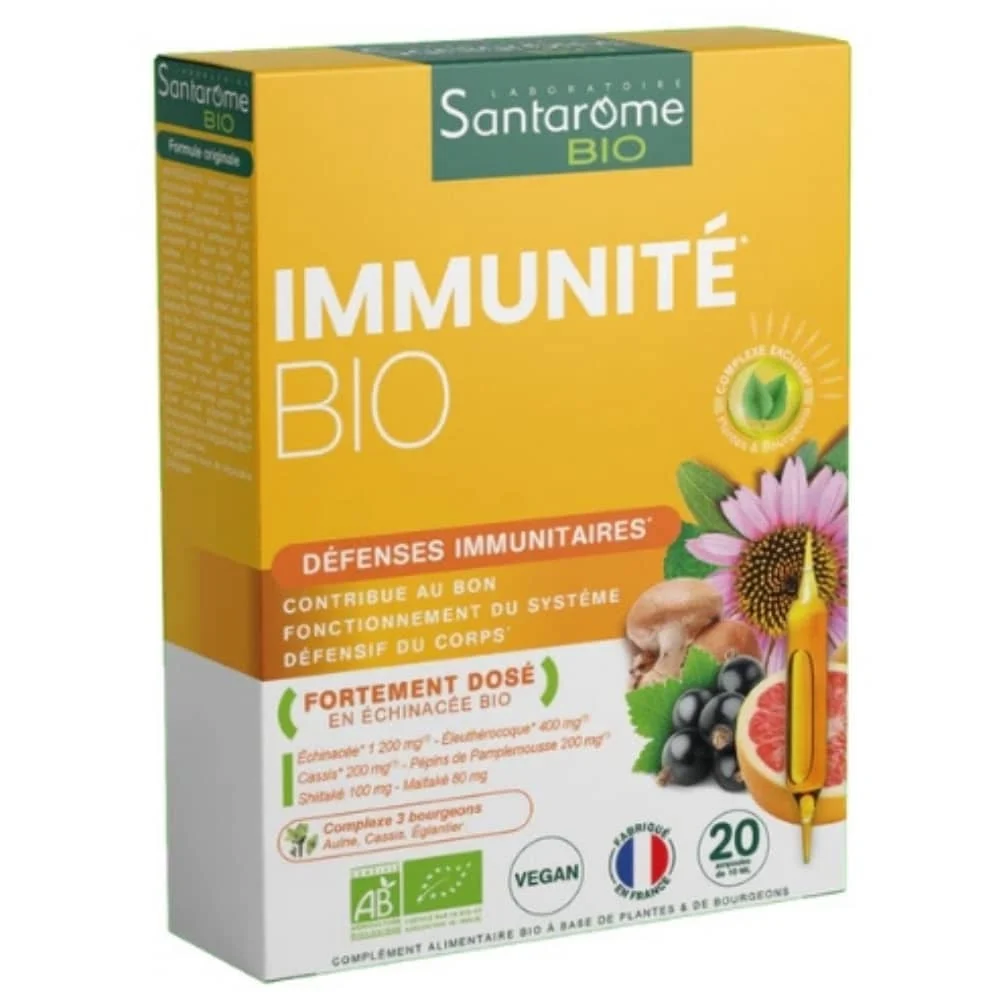 Santarome Bio Immunite Defenses Immunitaires Ampoules 20u