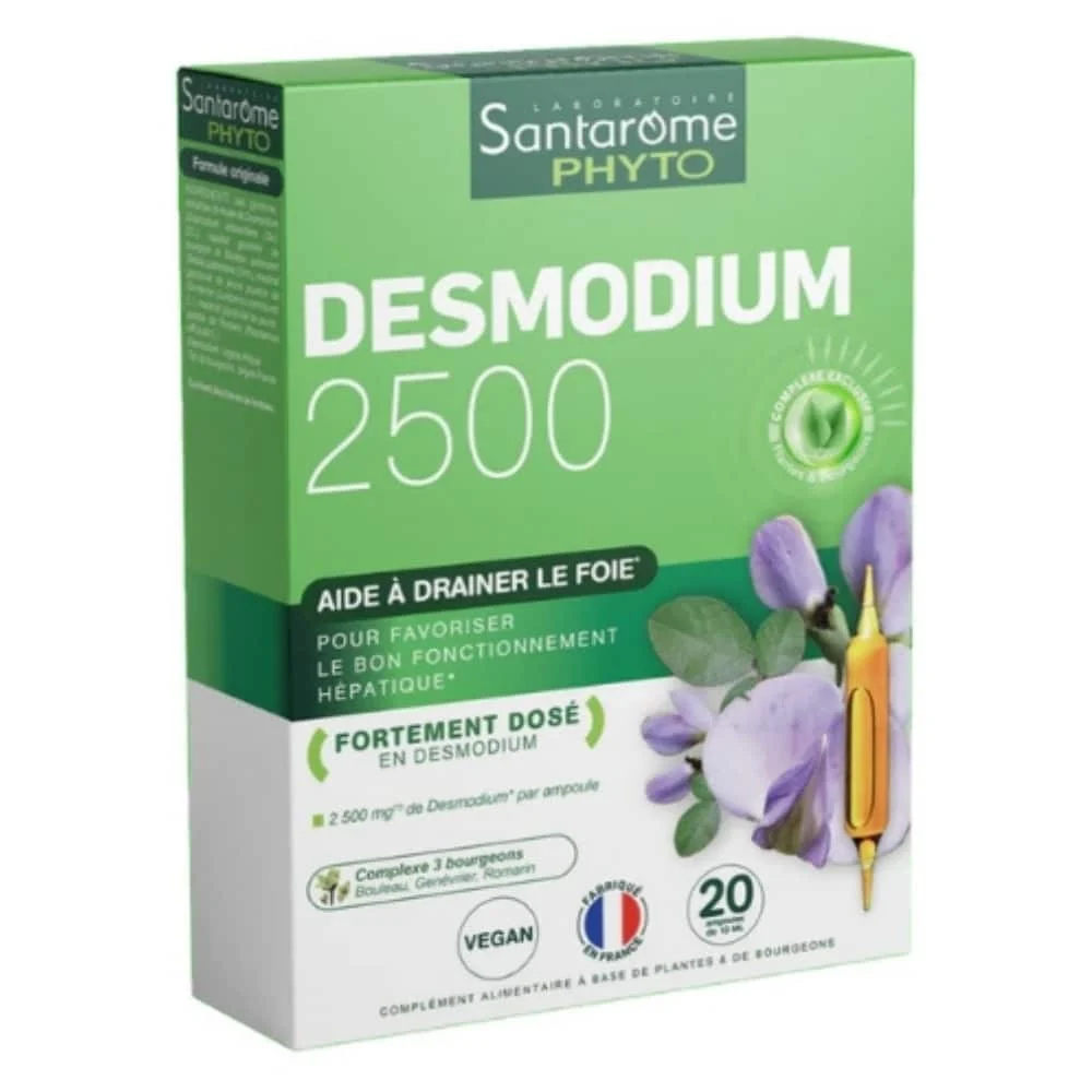 Santarome Phyto Desmodium 2500 Draine Le Foie Ampoules 20u
