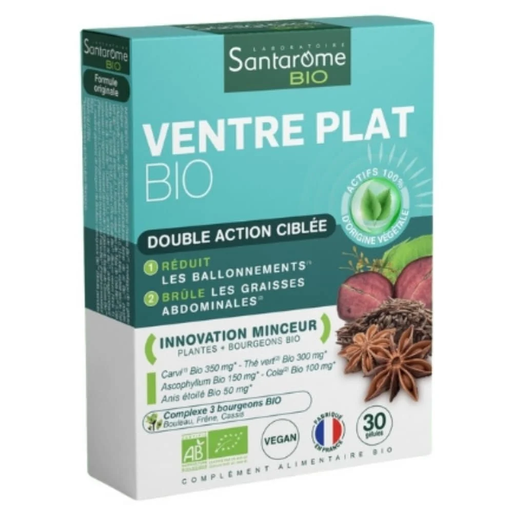 Santarome Bio Ventre Plat Double Action Ciblee 30 Gelules