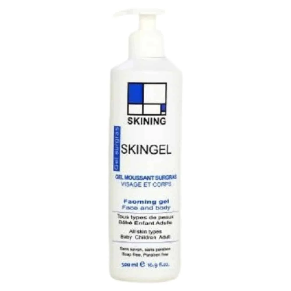 Skining Skingel Gel Nettoyant Moussant Surgras 500ml