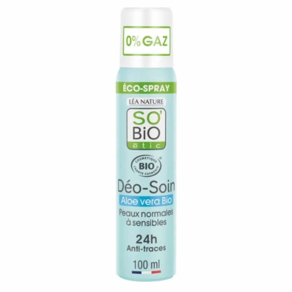 So Bio Deo Soin Deodorant Eco Spray Aloe Vera Anti Traces Peau Normale A Sensible 24h Bio 100ml